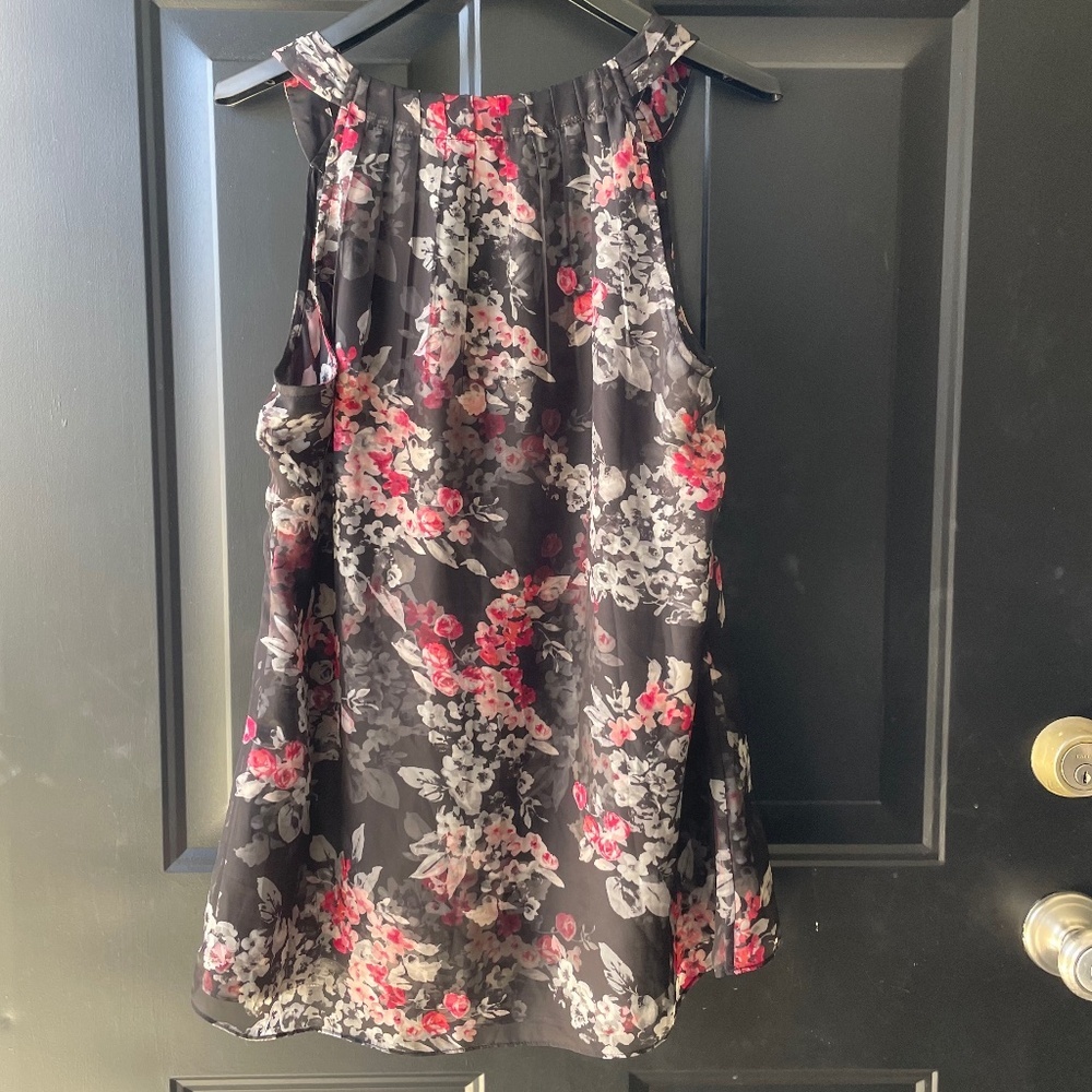 White House Black Market Floral Sleeveless Top Women’s | Size 6 - Picture 2 of 4
